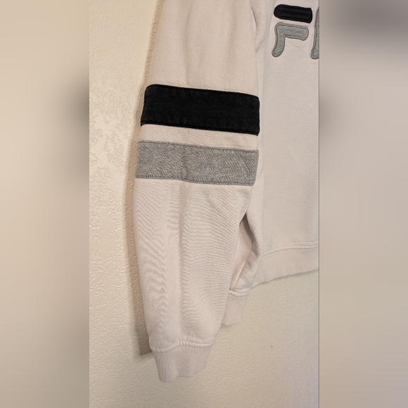 FILA White Crewneck Sweatshirt with Black and Gray Accents - Picture 6 of 8